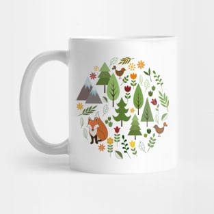 Scandinavian Style Illustrations Circle Design Mug